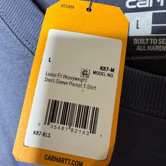 Carhartt Short Sleeve Pocket Tee in Slate Blue - Picture 3 of 5